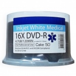Ritek Premium Quality Inkjet White Medical Grade 16x DVD-R Disc 50 Spindle